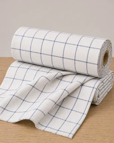 Window Pane Check Cotton Fabric